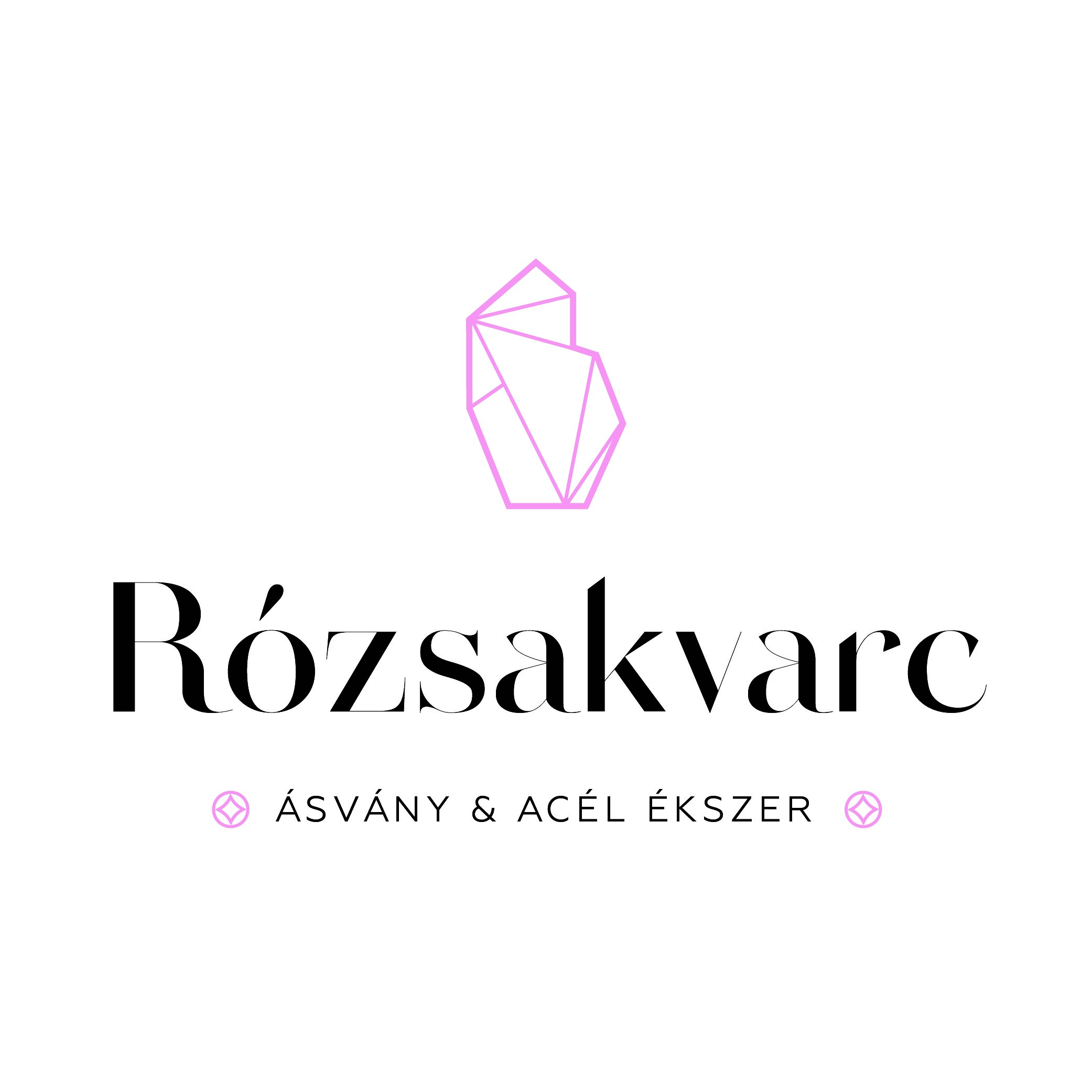 Rózsakvarc ásvány & acélékszer